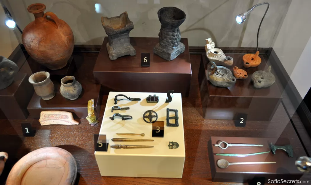 Sofia antiquity objects found in excavations